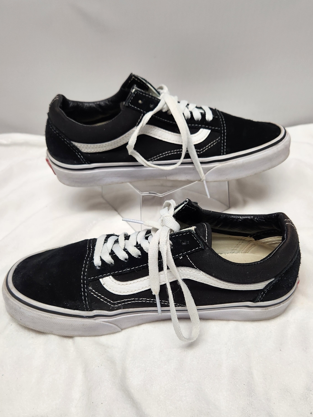 Vans Black and White Old Skool Low-Top Sneakers